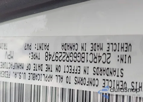 2016 Chrysler Town & Country Touring z USA, uszkodzony, nr VIN 2C4RC1BG6GR229748